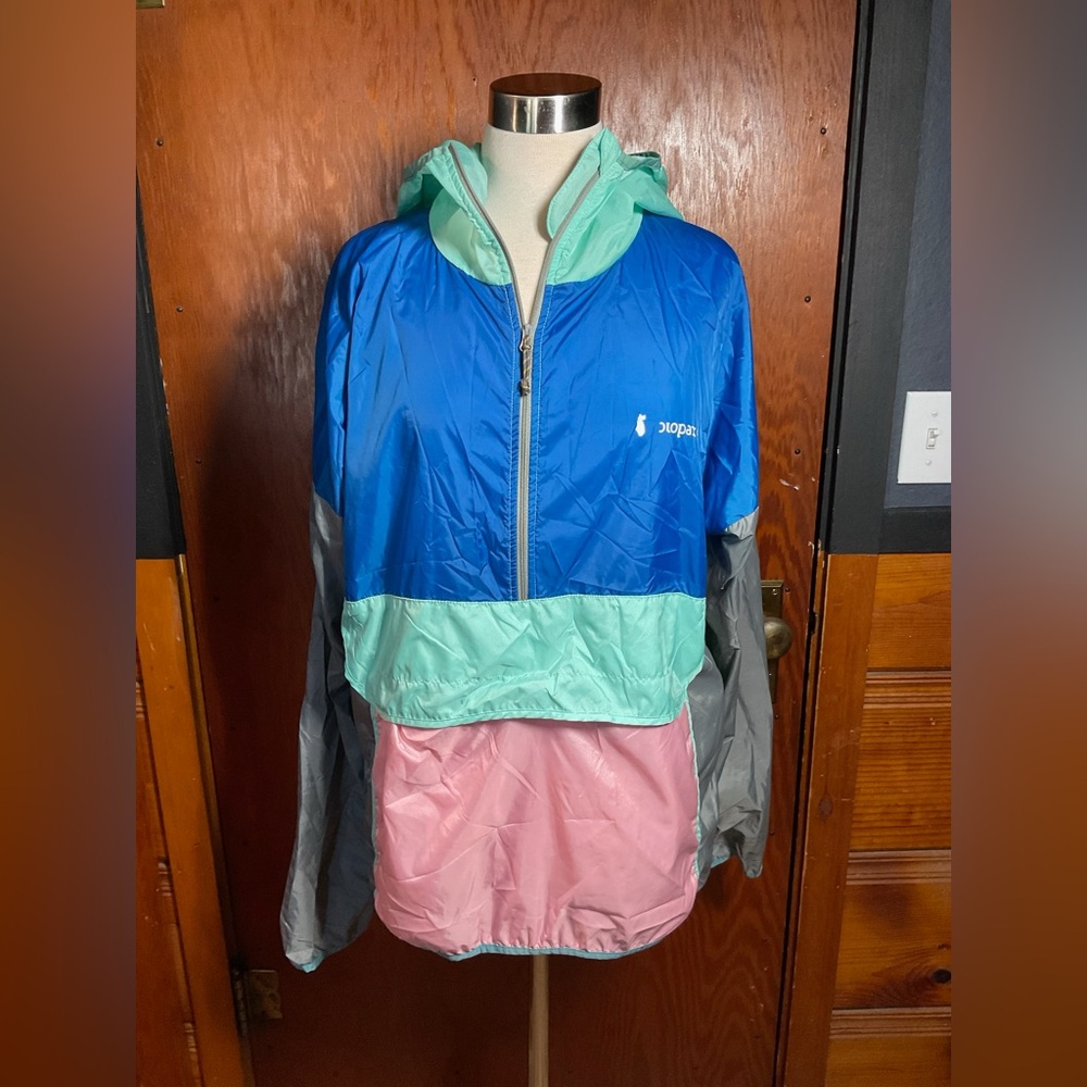 Cotopaxi multi-color lightweight half-zip windbreaker